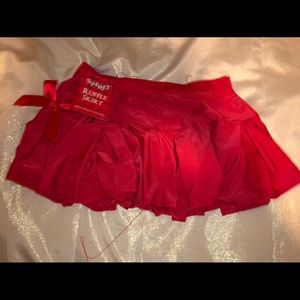Spirit Halloween Red Ruffle Skirt With Bows